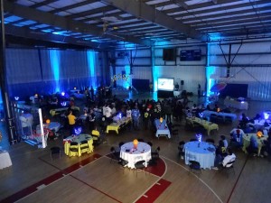 Bar Mitzvah decorations at High Velocity Sports