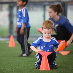 Lil' Kickers Hoppers beginners soccer classes for kids 3-4 years old