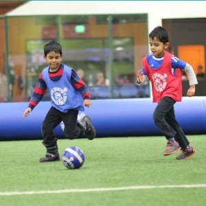 Lil' Kickers Big Feet beginners soccer classes for kids 5-6 years old